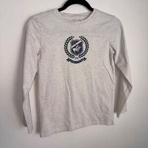 Janie and Jack Long Sleeve T Shirt girls age 12 Crest Graphic Team Player